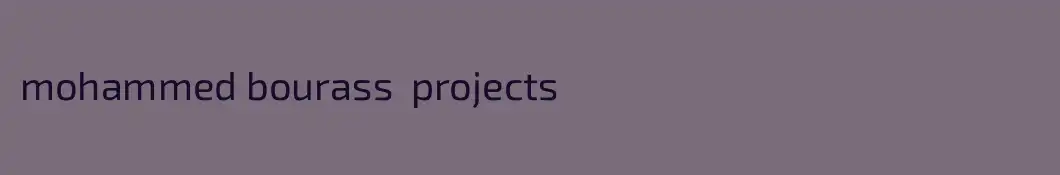 mohammed bourass  projects